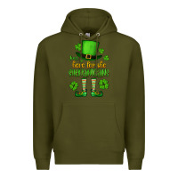 Army Green Just here for the shenanigans St. Patrick's Premium Hoodie - OliviaCreatesArt