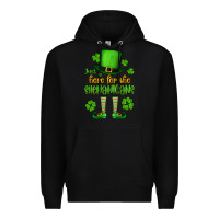 Black Just here for the shenanigans St. Patrick's Premium Hoodie - OliviaCreatesArt