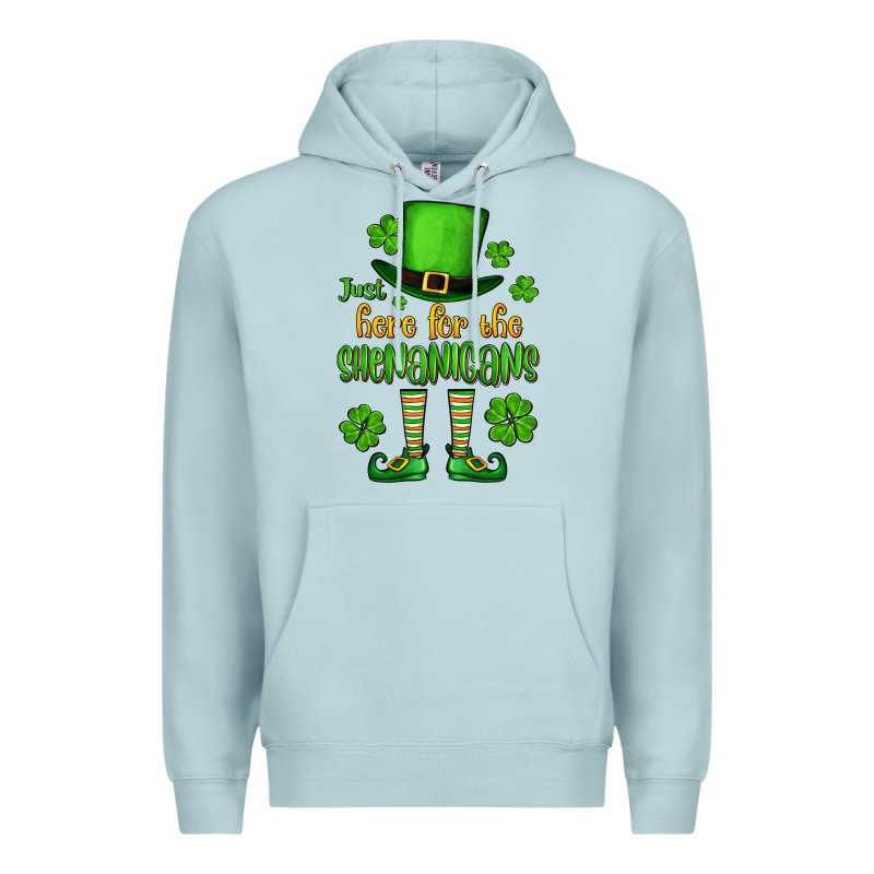 Just Here For The Shenanigans St. Patrick's Premium Hoodie by OliviaCreatesArt | Teevron