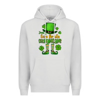 Dove Grey Just here for the shenanigans St. Patrick's Premium Hoodie - OliviaCreatesArt