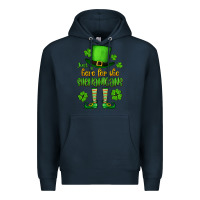 Navy Just here for the shenanigans St. Patrick's Premium Hoodie - OliviaCreatesArt