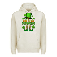 Oatmeal Heather Just here for the shenanigans St. Patrick's Premium Hoodie - OliviaCreatesArt