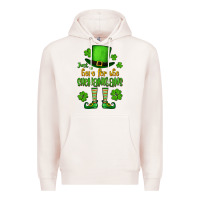 Pale Pink Just here for the shenanigans St. Patrick's Premium Hoodie - OliviaCreatesArt