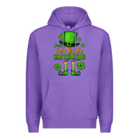 Purple Just here for the shenanigans St. Patrick's Premium Hoodie - OliviaCreatesArt