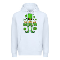 White Just here for the shenanigans St. Patrick's Premium Hoodie - OliviaCreatesArt