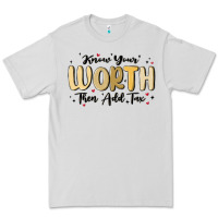 Dove Grey know your worth Premium Tee - MaliasSmallBusiness