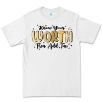White know your worth Premium Tee - MaliasSmallBusiness