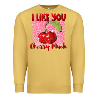 Antique Gold i like you cherry much Premium Sweatshirt - FaDigitalArtStudio