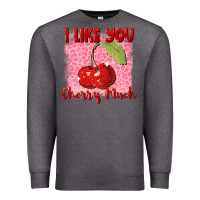 Charcoal Heather i like you cherry much Premium Sweatshirt - FaDigitalArtStudio