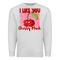 Dove Grey i like you cherry much Premium Sweatshirt - FaDigitalArtStudio