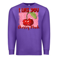 Purple i like you cherry much Premium Sweatshirt - FaDigitalArtStudio