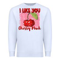 White i like you cherry much Premium Sweatshirt - FaDigitalArtStudio