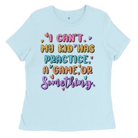 Baby Blue sports mom Ladies Tee - MaliasSmallBusiness