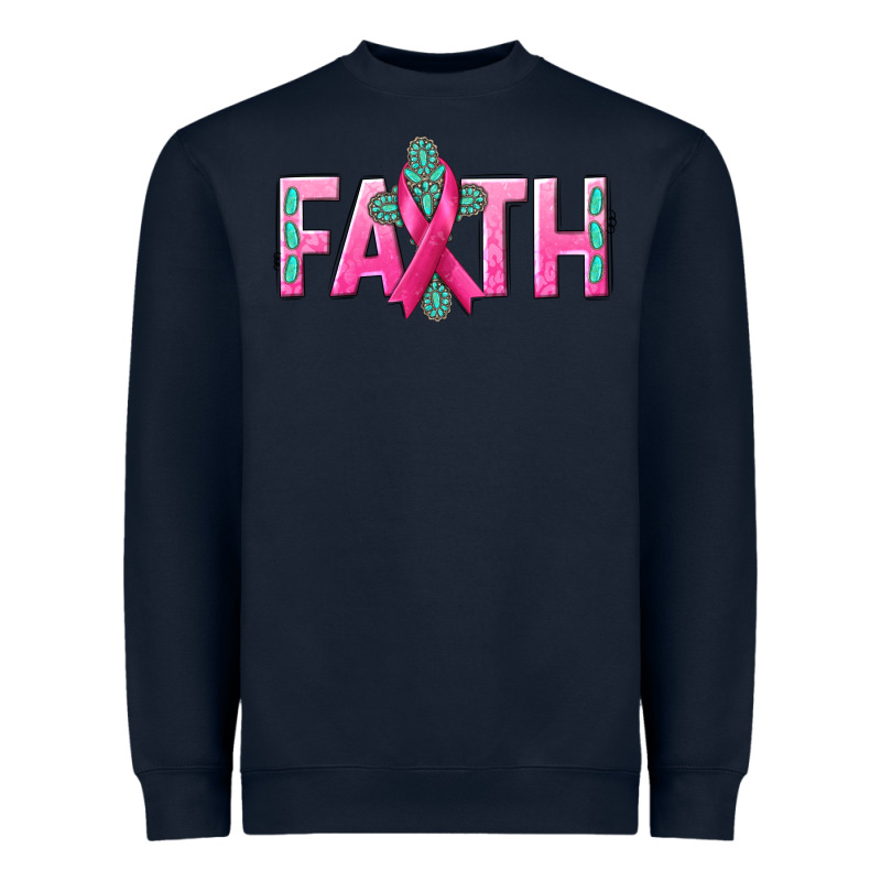 Cancer Faith With Gemstone Heavyweight Sweatshirt by NancyCooperArtShop | Teevron