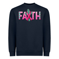 Navy Cancer Faith with gemstone Heavyweight Sweatshirt - NancyCooperArtShop