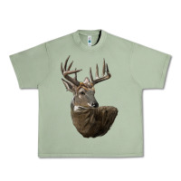 Oil Green white tailed buck deer head Urban Heavy Tee - LillyAllenDesigns