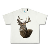 Pistachio white tailed buck deer head Urban Heavy Tee - LillyAllenDesigns