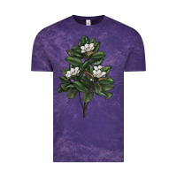 Cloud Purple Magnolia Flower Illustrations Vintage Tee - LillyAllenDesigns