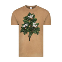 Vintage Camel Magnolia Flower Illustrations Vintage Tee - LillyAllenDesigns