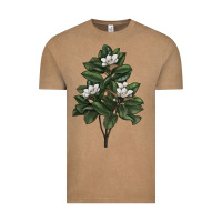 Vintage Coffee Magnolia Flower Illustrations Vintage Tee - LillyAllenDesigns