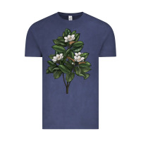 Vintage Denim Magnolia Flower Illustrations Vintage Tee - LillyAllenDesigns