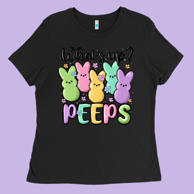 What's Up Peeps Ladies Tee Designed By Maliassmallbusiness