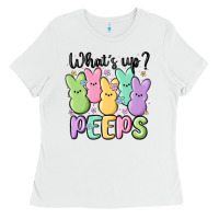 White what's up peeps Ladies Tee - MaliasSmallBusiness
