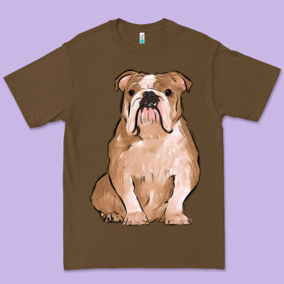 Bulldog Premium Tee Designed By Maliassmallbusiness