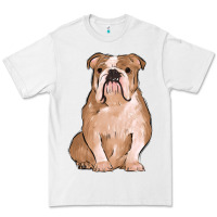 White bulldog Premium Tee - MaliasSmallBusiness