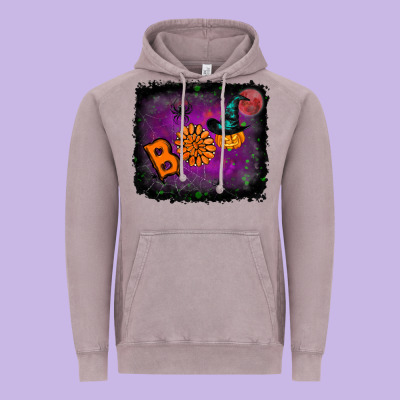 Boo Gemstone Halloween Pumpkin Vintage Hoodie Designed By Ranaportraitstore