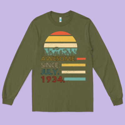 Awesome Since July 1934 Long Sleeve Tee Designed By Bettercallsaul