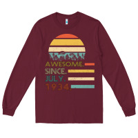 Burgundy Awesome Since JULY 1934 Long Sleeve Tee - Bettercallsaul