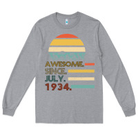 Heather Grey Awesome Since JULY 1934 Long Sleeve Tee - Bettercallsaul