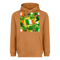 Meerkat Ireland flag with St. Patrick's Day  digital paper Heavyweight Hoodie - BundleAndBundleShop