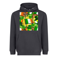 Smoke Ireland flag with St. Patrick's Day  digital paper Heavyweight Hoodie - BundleAndBundleShop