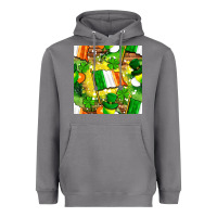 Storm Ireland flag with St. Patrick's Day  digital paper Heavyweight Hoodie - BundleAndBundleShop