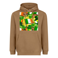 Toasted Coconut Ireland flag with St. Patrick's Day  digital paper Heavyweight Hoodie - BundleAndBundleShop