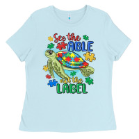 Baby Blue see the able not the label Ladies Tee - MaliasSmallBusiness