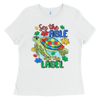White see the able not the label Ladies Tee - MaliasSmallBusiness