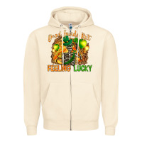 Sandshell St. Patrick's Dead inside but feeling lucky Zipper Hoodie - HowdyJamesFarm