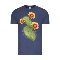 Vintage Denim Opuntia Phaeacantha Cactus Vintage Tee - LillyAllenDesigns