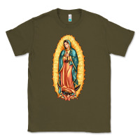 Army Green our lady of guadalupe Classic Tee - LillyAllenDesigns