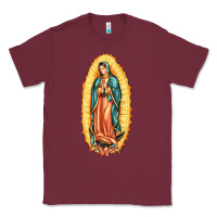 Burgundy our lady of guadalupe Classic Tee - LillyAllenDesigns
