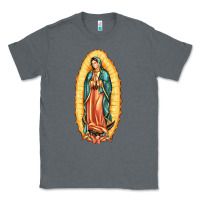 Charcoal Heather our lady of guadalupe Classic Tee - LillyAllenDesigns