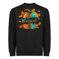 Black Blessed pumpkin Heavyweight Sweatshirt - NancyCooperArtShop