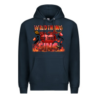 Navy Valentine's Day wild thing you make my heart sing Premium Hoodie - FaDigitalArtStudio