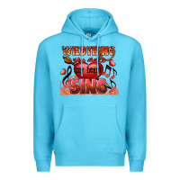 Ocean Blue Valentine's Day wild thing you make my heart sing Premium Hoodie - FaDigitalArtStudio