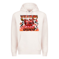 Pale Pink Valentine's Day wild thing you make my heart sing Premium Hoodie - FaDigitalArtStudio