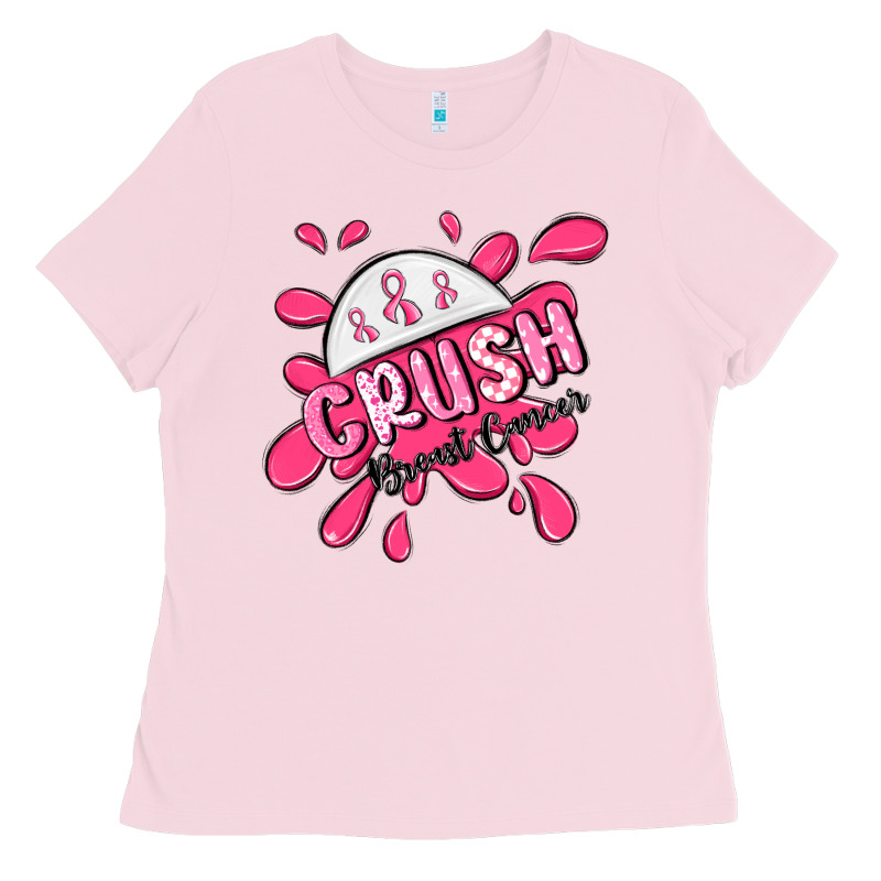 Crush Breast Cancer Ladies Tee by MaliasSmallBusiness | Teevron