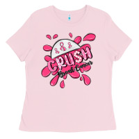 Bubblegum Pink crush breast cancer Ladies Tee - MaliasSmallBusiness